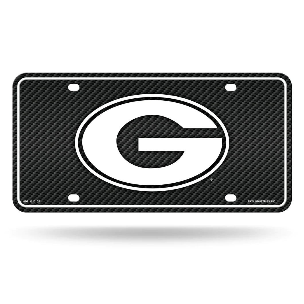 NCAA Georgia Oval Metal Auto Tag