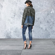 Load image into Gallery viewer, Hidden Jeans - Mixed Camo Jean Jacket
