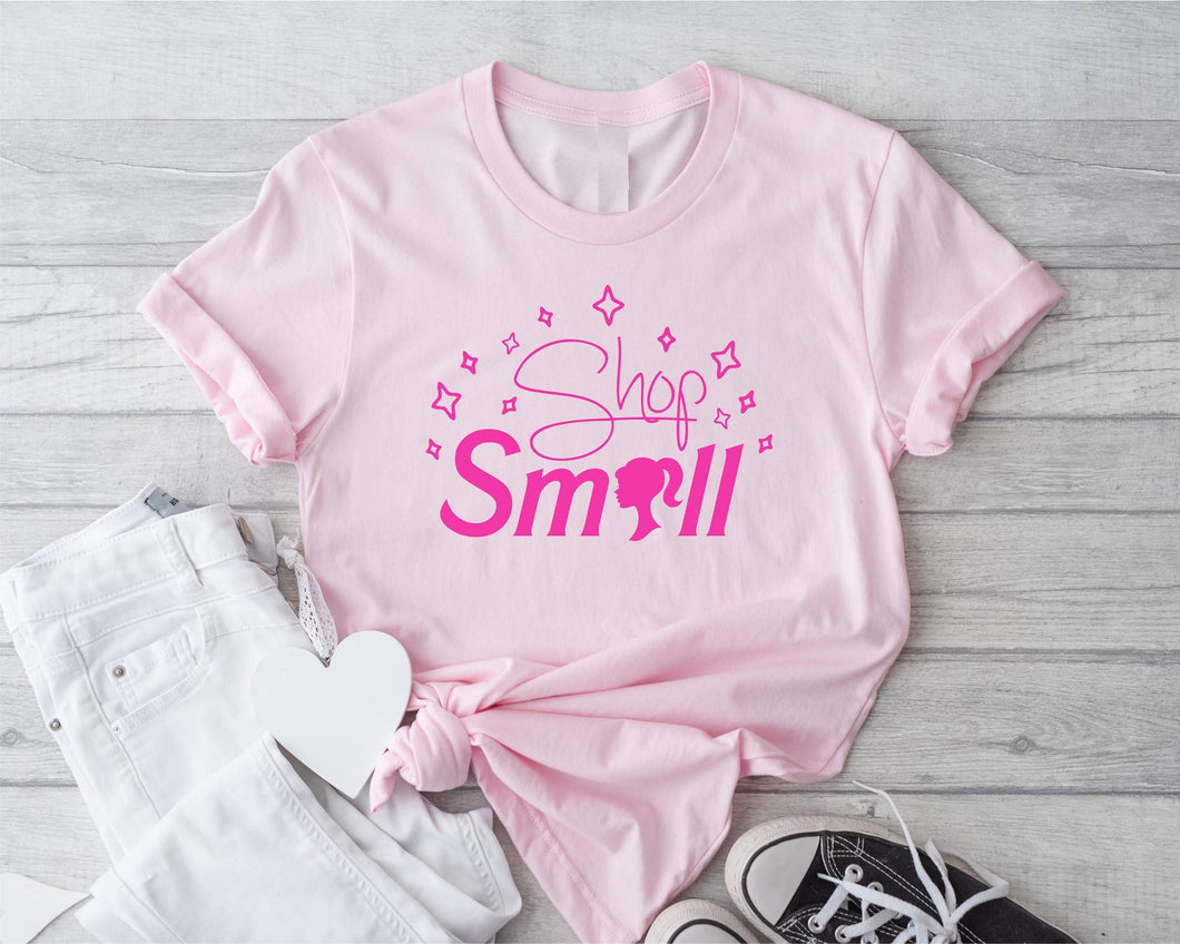 SHOP SMALL BARBIE SHIRT PINK GRAPHIC TEE