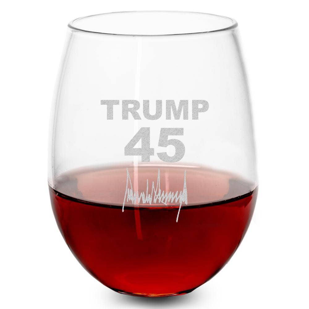 Trump 45, 15 oz Wine Glass