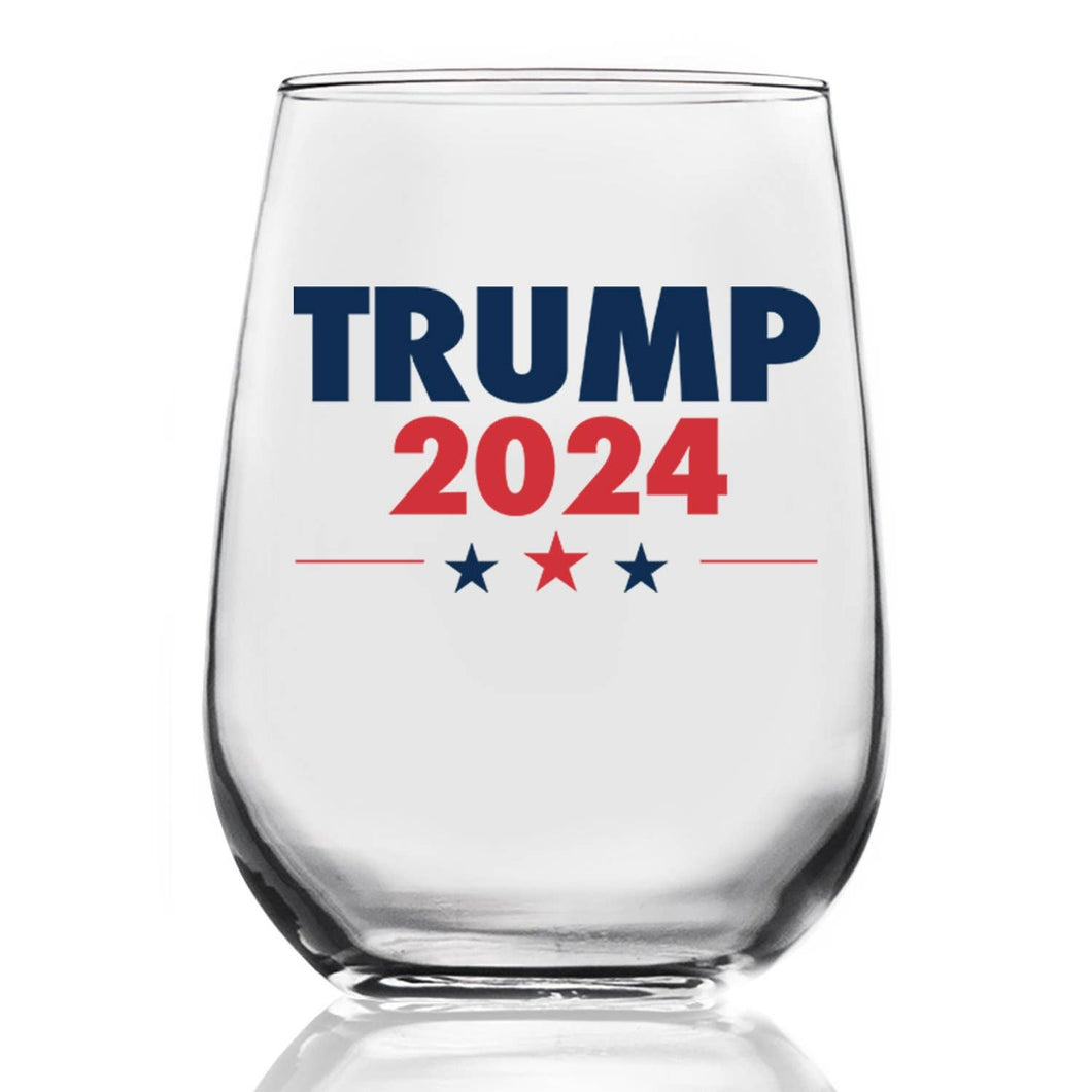 Trump 2024, Color 15 oz Wine Glass