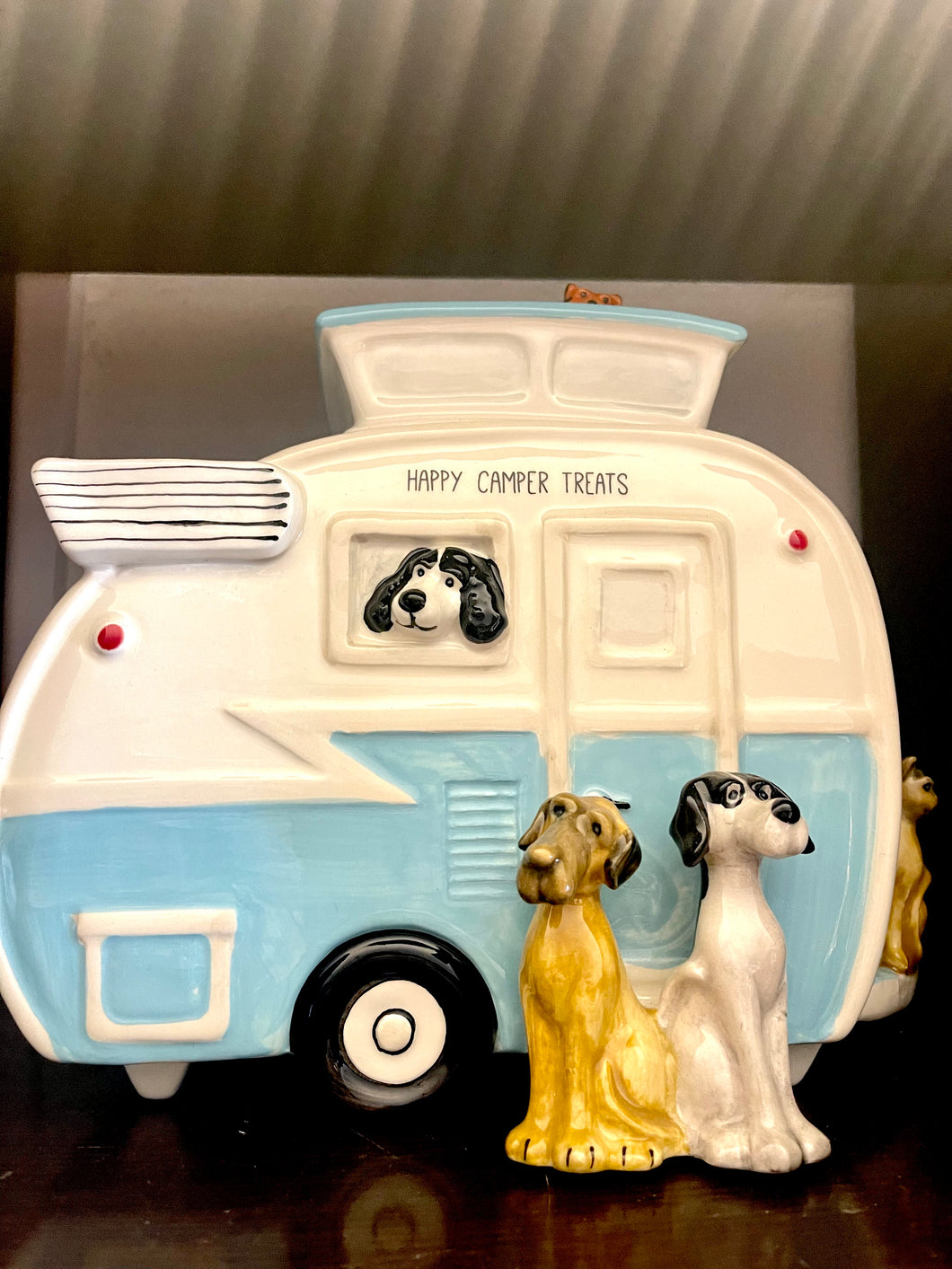 Happy Camper Dog Treat Container