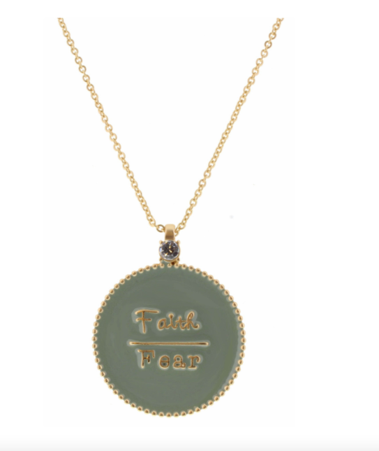 Jane Marie: Faith Over Fear Pendant Necklace - 32