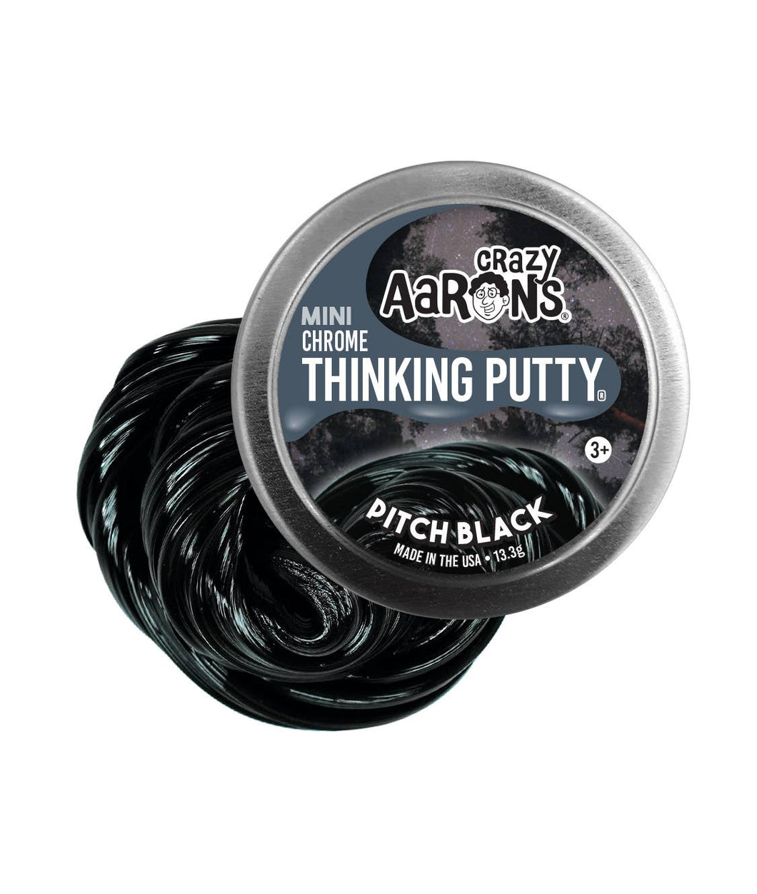 Crazy Aarons Thinking Putty - Pitch Black Colorbright 2