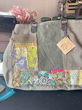 Load image into Gallery viewer, Vintage Addiction - Recycled Tent Tote with Vintage Textiles
