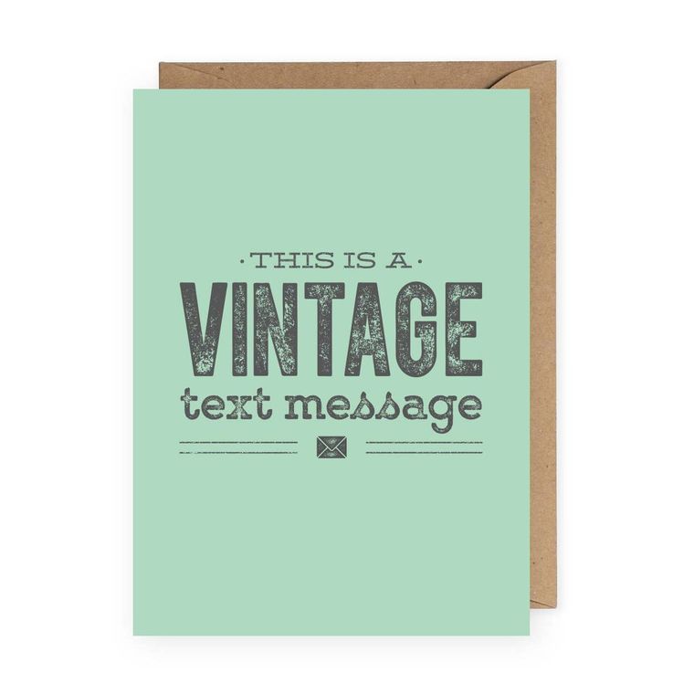 Greeting Card: Vintage Text Message